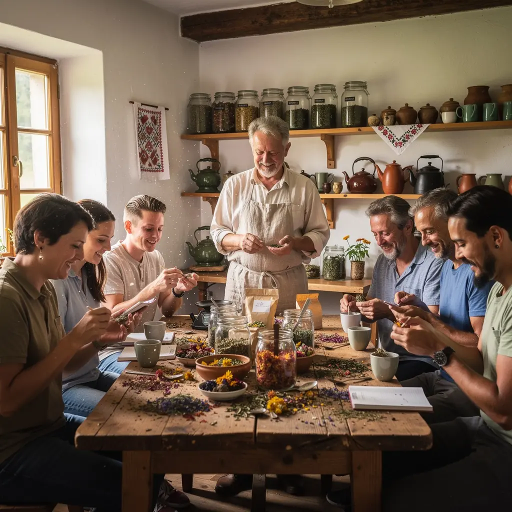 Šálka čaju s dymom vystupujúcim zo šálky v útulnom prostredí